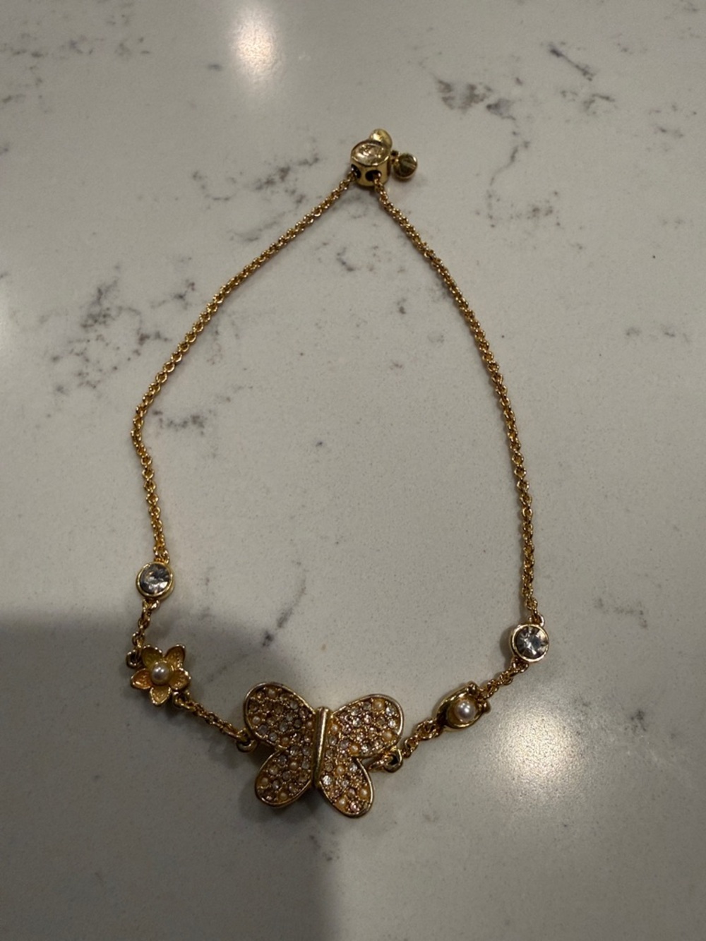 COACH Gold Butterfly Crystal Bracelet - Women Jewelry